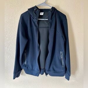 Zara Athletic Black Hoodie Zip Up Size Small Sweatshirt